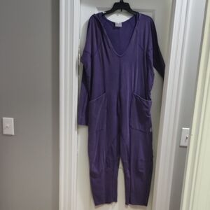 Free People Movement Hot Shot Hooded Long Sleeve Jumpsuit